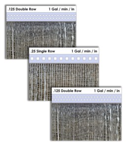 Rain Curtain nozzle configurations